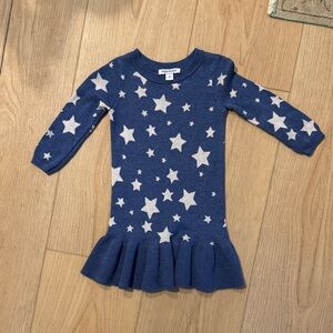 Posh Peanut Navy Starry Dress 2T